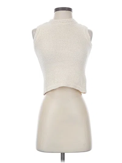 Pre-owned Everlane Sleeveless Top Ivory Halter Neckline Tops