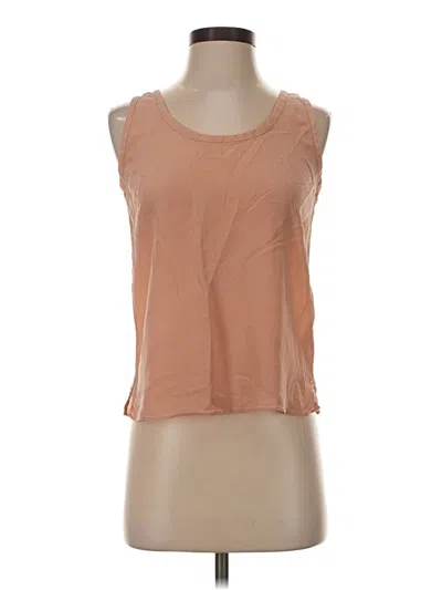 Pre-owned Everlane Sleeveless Top Tan Scoop Neck Tops
