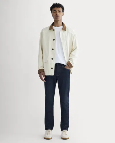 Everlane Slim 4-way Stretch Organic Jean In Deep Indigo In White