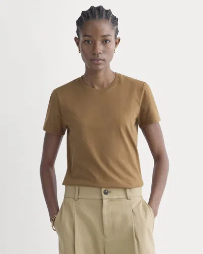 Everlane Slim Crew Neck Tshirt In Brown