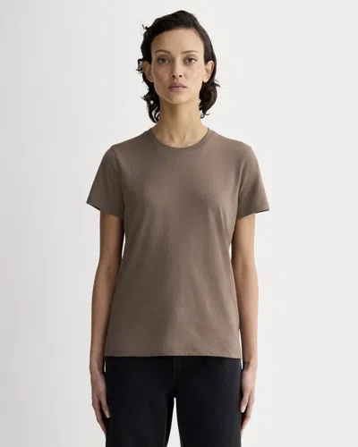 Everlane Slim Crew Neck Tshirt In Brown