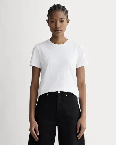 Everlane Slim Crew Neck Tshirt In White