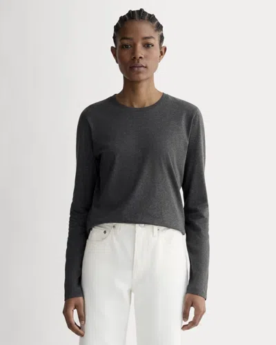 Everlane Slim Long-sleeve Crew Neck Tshirt In Black