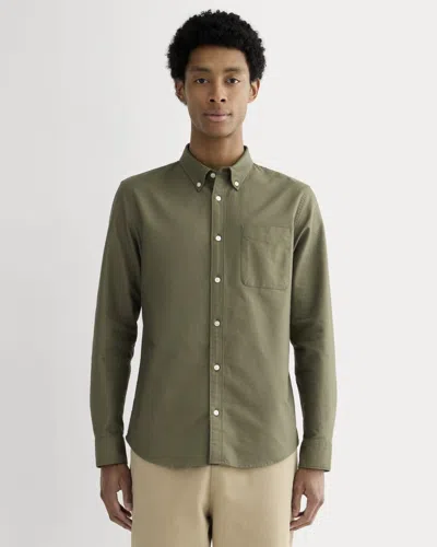 Everlane Slim Oxford Shirt | Standard In Kalamata In Green
