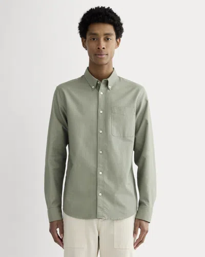 Everlane Slim Oxford Shirt | Standard In Sage Green In Gray