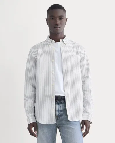 Everlane Slim Oxford Shirt | Tall In Bone/navy In White