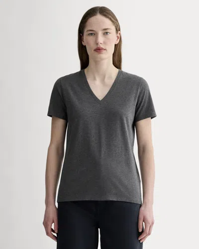 Everlane Slim V-neck Tshirt In Gray