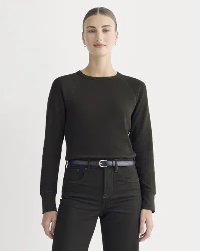 Everlane Slim-fit Crew Neck Sweater In Black