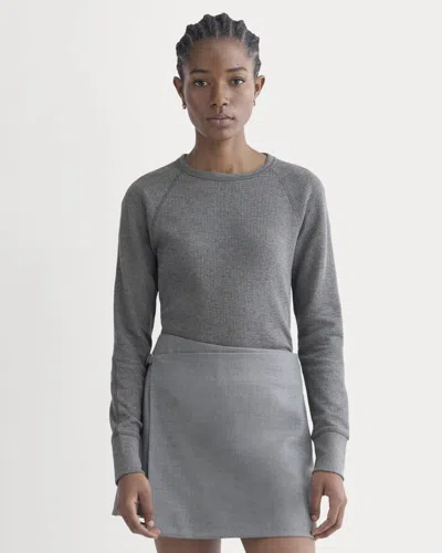 Everlane Slim-fit Crew Neck Sweater In Gray