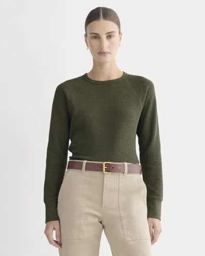 Everlane Slim-fit Crew Neck Sweater In Green
