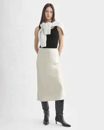 Everlane Slip Skirt In Silk Charmeuse In Peyote In Multi