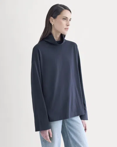 Everlane Slouchy Turtleneck In Blue