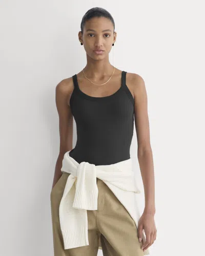 Everlane Soft Stretch U-neck Tank Top In Black