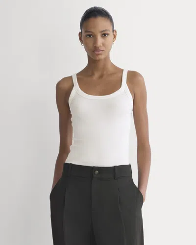 Everlane Soft Stretch U-neck Tank Top In Bone In White