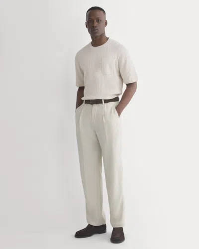 Everlane Soyeux Linen Pleated Trouser In Peyote In Neutral