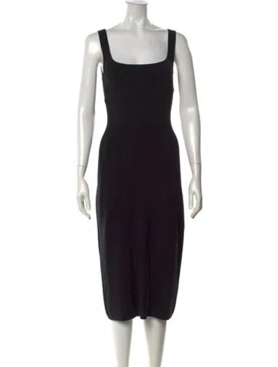 Pre-owned Everlane Square Neckline Knee-length Dress W/ Tags In Black