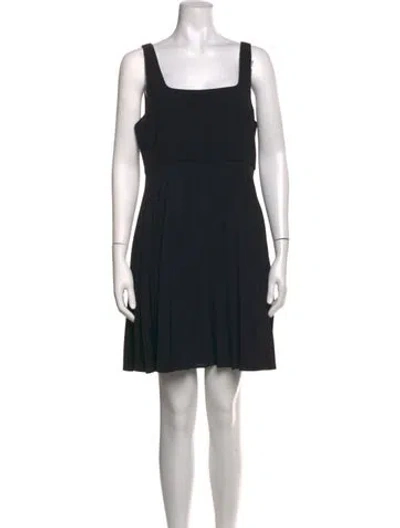 Pre-owned Everlane Square Neckline Mini Dress In Black