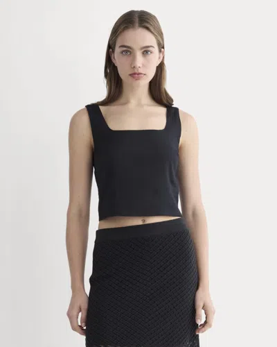 Everlane Square Tank Top In Black