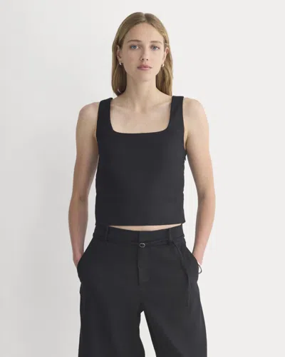 Everlane Square Tank Top In Black