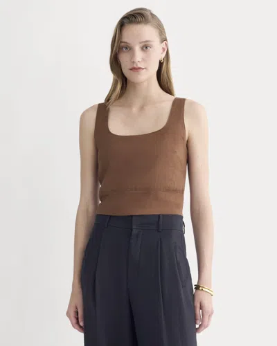 Everlane Square Tank Top In Brown