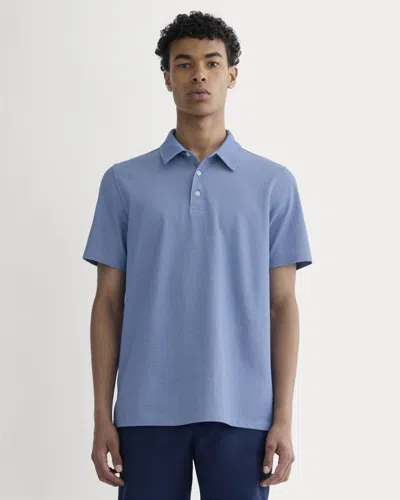 Everlane Startup Polo Tshirt In Chambray In Blue