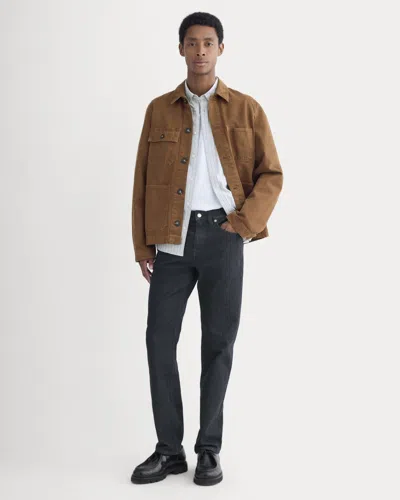 Everlane Straight-leg Stretch Jean In Dark Indigo Rinse In Brown
