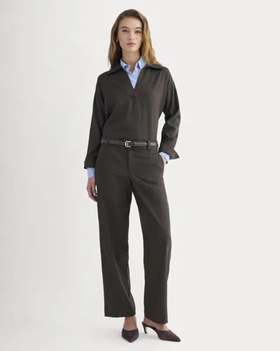 Everlane Straight-leg Trouser In Brown