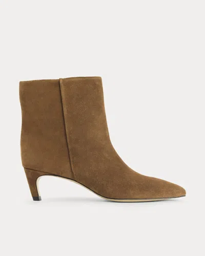Everlane Studio Kitten Heel Bootie In Russet In Brown