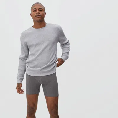 Everlane Supima® Longer Boxer Brief In Heather Charcoal In Gray
