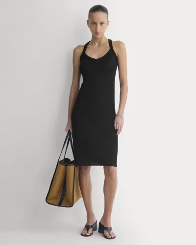 Everlane Sweater Racerback Midi Dress In Black
