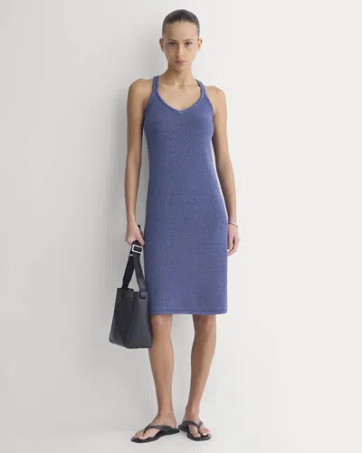 Everlane Sweater Racerback Midi Dress In Blue Dusk