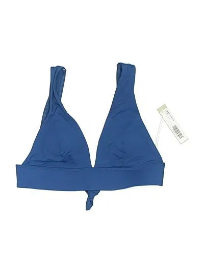 Everlane Swimsuit Top Blue Solid Pattern Swimwear