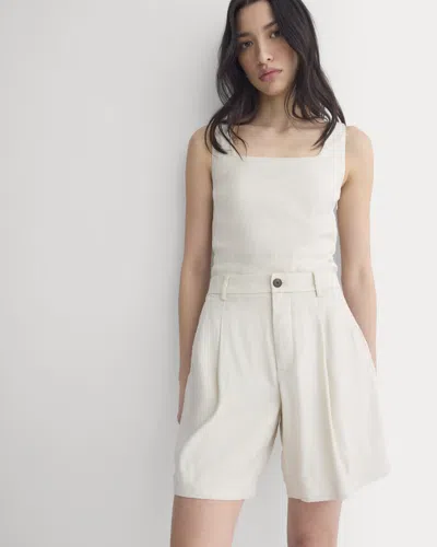 Everlane Tailored A-line Short In Birch In White
