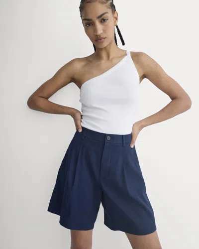 Everlane Tailored A-line Short In Navy In Blue