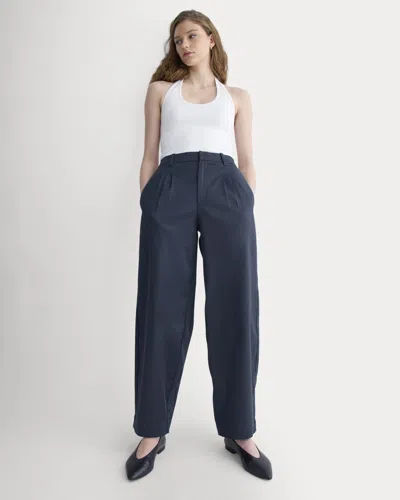 Everlane Tailored Drape Balloon Pant In Navy In Multi