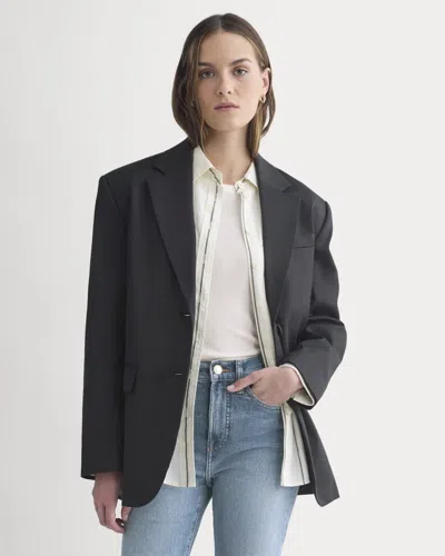 Everlane Tailored Drape Blazer In Black