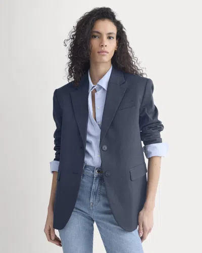Everlane Tailored Drape Blazer In Navy In Blue