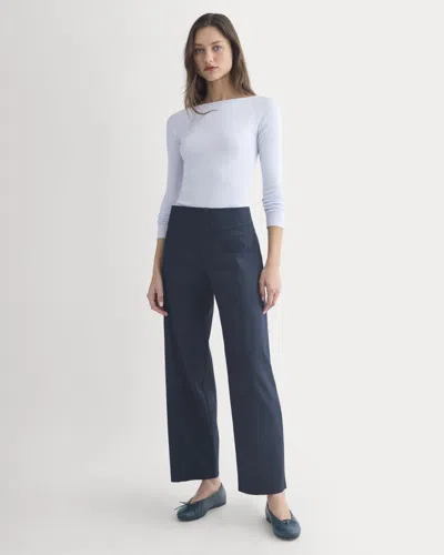Everlane Tailored Drape Seam Pant In Navy In Blue