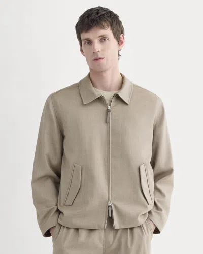 Everlane Tailored Zip Jacket In Light Taupe In Brown