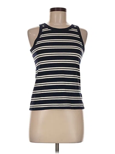 Pre-owned Everlane Tank Top Blue Halter Neckline Tops