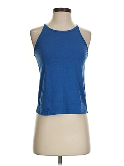 Pre-owned Everlane Tank Top Blue Halter Neckline Tops