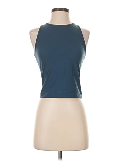 Pre-owned Everlane Tank Top Blue Halter Neckline Tops