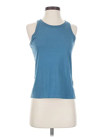 Pre-owned Everlane Tank Top Blue Halter Neckline Tops
