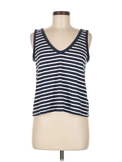 Pre-owned Everlane Tank Top Blue Plunge Neckline Tops