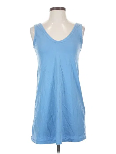 Pre-owned Everlane Tank Top Blue Plunge Neckline Tops