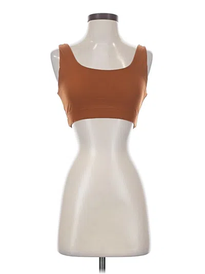 Pre-owned Everlane Tank Top Brown Strapless Neckline Tops