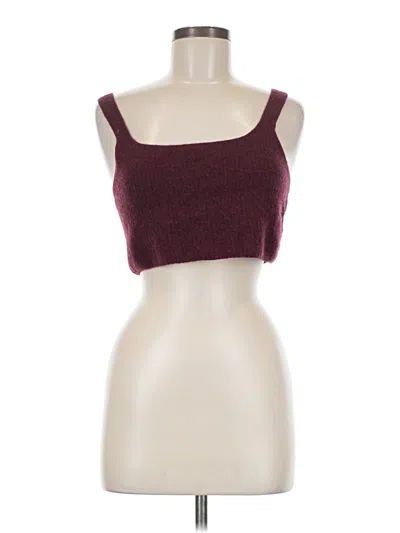 Pre-owned Everlane Tank Top Burgundy Strapless Neckline Tops
