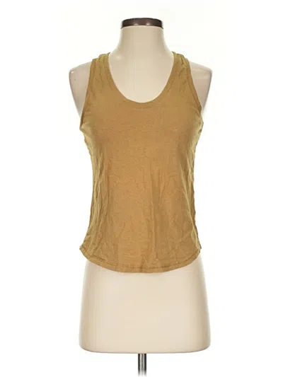 Pre-owned Everlane Tank Top Gold Halter Neckline Tops