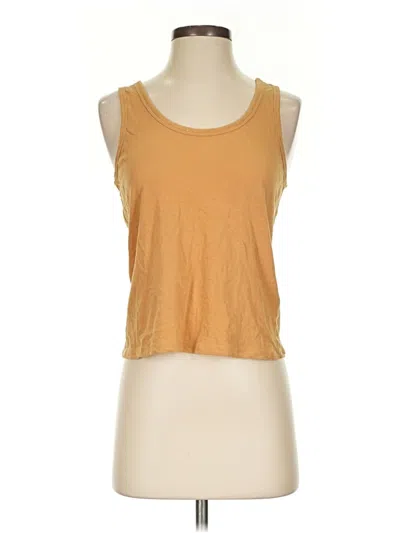 Pre-owned Everlane Tank Top Gold Halter Neckline Tops
