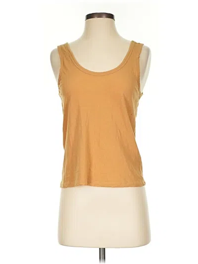 Pre-owned Everlane Tank Top Gold Halter Neckline Tops